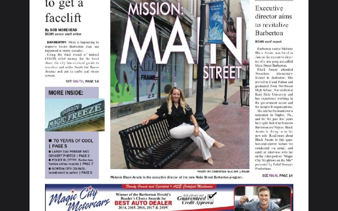 Barberton native Melanie Black Amato was hired in June as the executive director of a new program called Main Street Barberton.