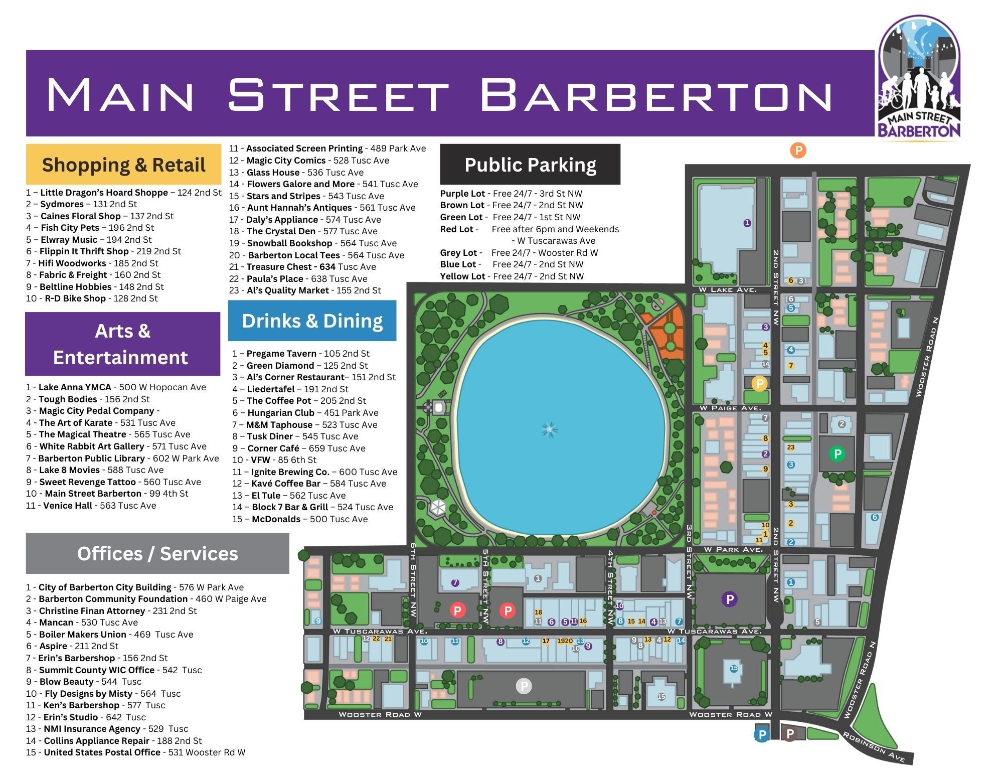 1 (4) A map graphic outlining the boundaries of the DORA district boundaries in Barberton, Ohio.
