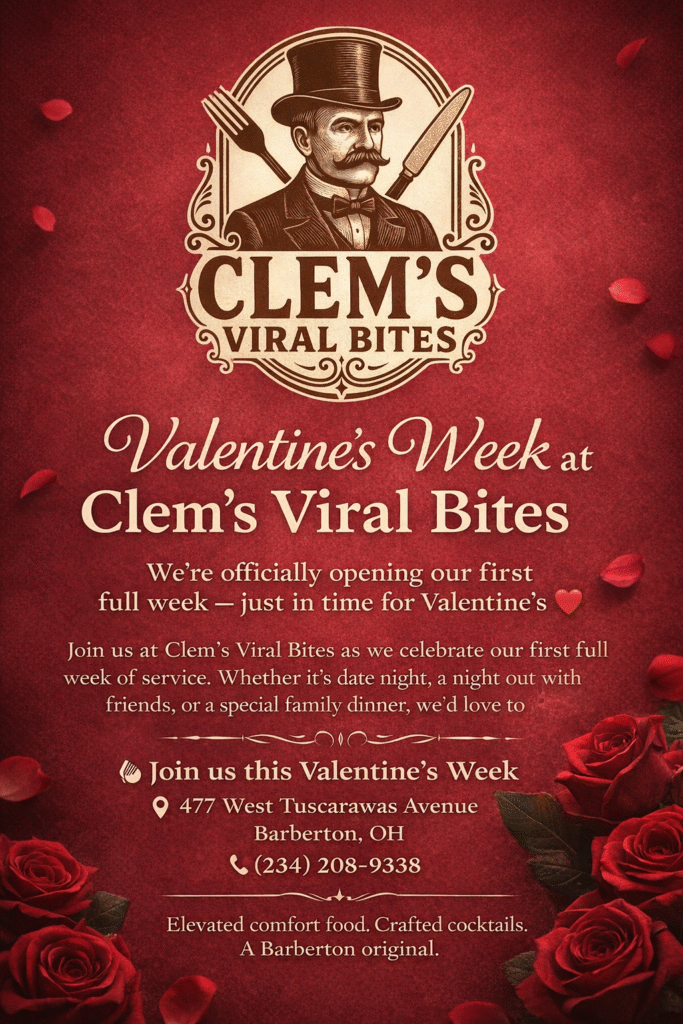 Valentine's Week at Clem's Viral Bites - Mainstreet Barberton