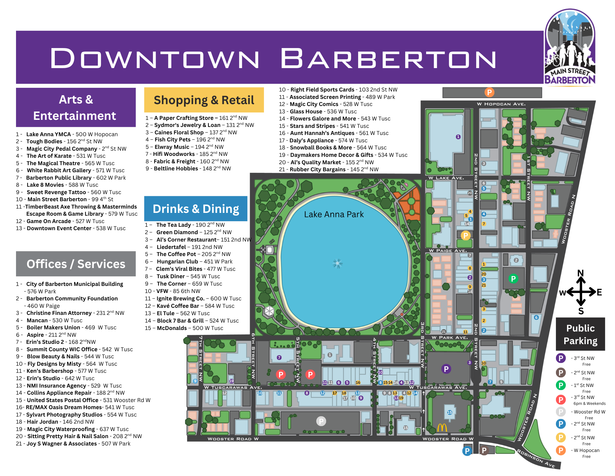 A map graphic outlining the boundaries of the DORA district boundaries in Barberton, Ohio.